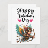 Steampunk Cupid Valentinstag Mitteilungskarte (Vorne/Hinten)