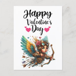 Steampunk Cupid Valentinstag Postkarte