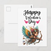 Steampunk Cupid Valentinstag Postkarte (Vorne/Hinten)