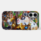 Steampunk Cyber Cow Case-Mate iPhone Hülle (Rückseite (Horizontal))