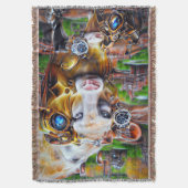 Steampunk Cyber Cow Decke (Vorderseite Vertikal)