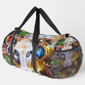 Steampunk Cyber Cow Duffle Bag (Rechte Ecke)