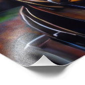 Steampunk Cyber Cow Fotodruck (Ecke)