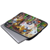 Steampunk Cyber Cow Laptopschutzhülle (Vorne Knopf)