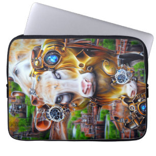Steampunk Cyber Cow Laptopschutzhülle