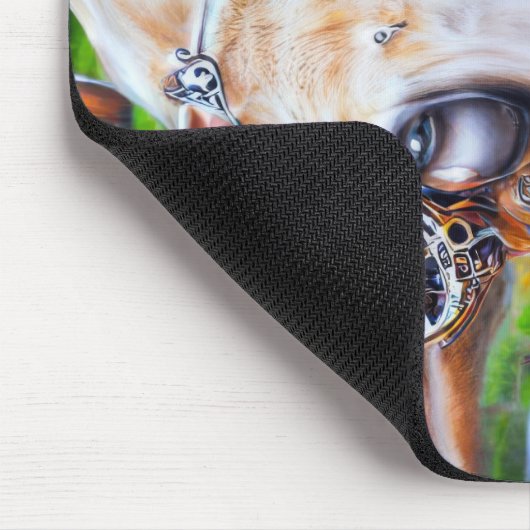 Steampunk Cyber Cow Mousepad (Ecke)