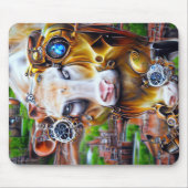 Steampunk Cyber Cow Mousepad (Vorne)