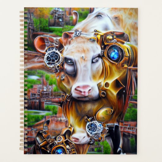 Steampunk Cyber Cow Planer (Vorderseite)