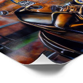 Steampunk Cyber Cow Poster (Ecke)