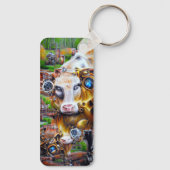 Steampunk Cyber Cow Schlüsselanhänger (Rückseite)
