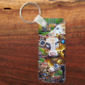 Steampunk Cyber Cow Schlüsselanhänger (Vorderseite)
