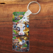 Steampunk Cyber Cow Schlüsselanhänger (Rückseite)