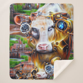 Steampunk Cyber Cow Sherpadecke