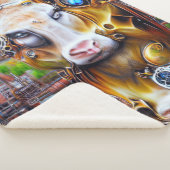 Steampunk Cyber Cow Sherpadecke (3/4)