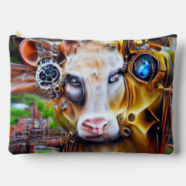 Steampunk Cyber Cow Zubehörtasche