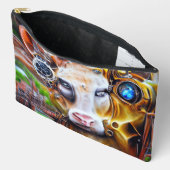 Steampunk Cyber Cow Zubehörtasche (Offen)