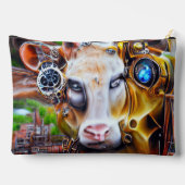 Steampunk Cyber Cow Zubehörtasche (Rückseite)