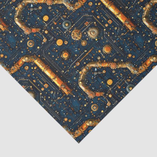 Steampunk-Cyberpunk-Kontrolle-Panel BM2-Decoupage Seidenpapier (Ausschnitt)