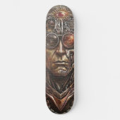 Steampunk-Cyborg-Auge der Unendlichkeit-Skateboard Skateboard (Vorderseite)