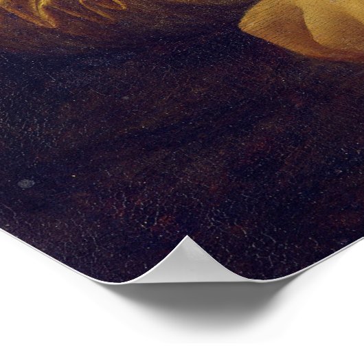 Steampunk da Vinci Mona Lisa Divers Helmet Pop Art Poster (Ecke)