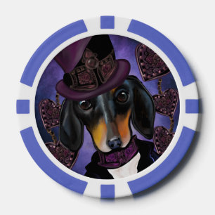 STEAMPUNK-DACKEL POKERCHIPS
