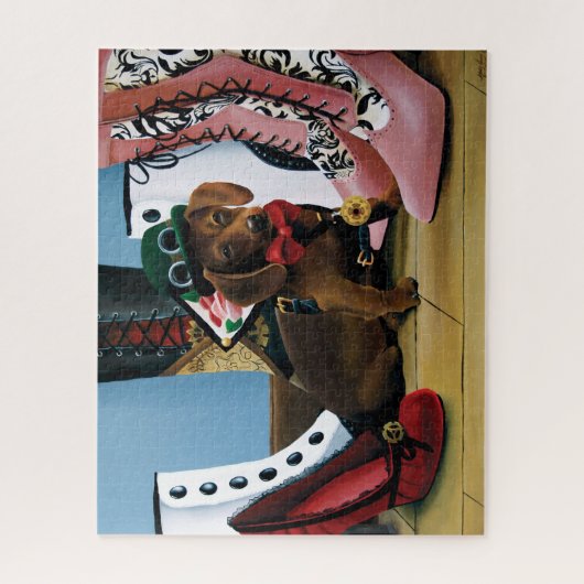 Steampunk-Dackel Puzzle (Vertikal)