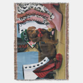 Steampunk Dackel Schuhe Stiefel Viktorianisch Decke (Vorderseite Vertikal)