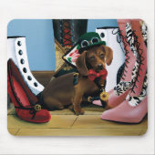 Steampunk-Dackel Schuhe Stiefel Viktorianisch Mousepad (Vorne)