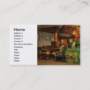 Steampunk - Dampfpumpe in Worthington 1880 Visitenkarte