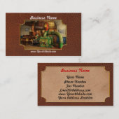 Steampunk - Dampfpumpe in Worthington 1880 Visitenkarte (Vorne/Hinten)