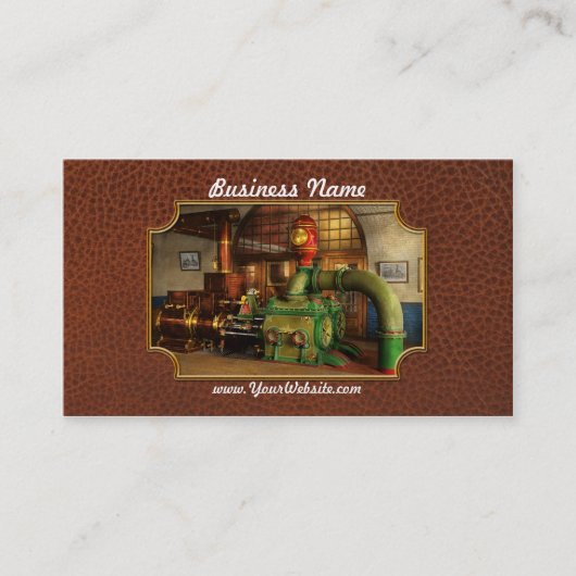 Steampunk - Dampfpumpe in Worthington 1880 Visitenkarte (Vorderseite)