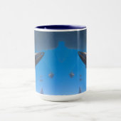 Steampunk-Dampfschiff-Luftschiff-SciFi-Tasse Tasse (Zentrum)