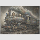 Steampunk-Dampfzug-Decoupage-Tissue-Papier Seidenpapier (Vorderseite)