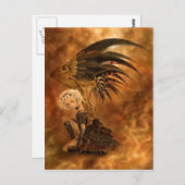 Steampunk Dark Angel Postcard Postkarte (Vorne/Hinten)