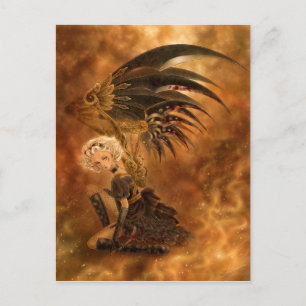 Steampunk Dark Angel Postcard Postkarte