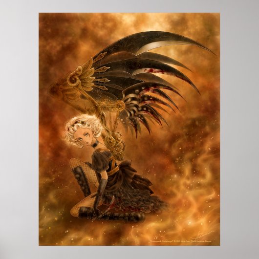 Steampunk Dark Angel Print Poster (Vorne)