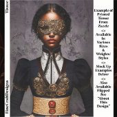 Steampunk Dark Skin Woman In Mask EM4L Decoupage Seidenpapier