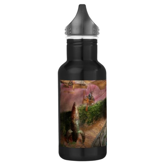 Steampunk - das Alter der Erfindung Edelstahlflasche (Links)