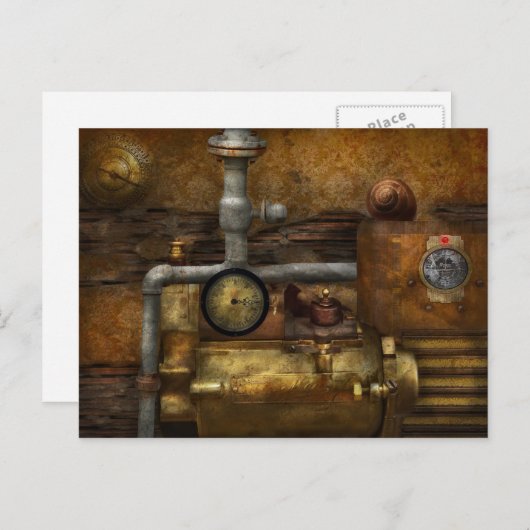 Steampunk - Das Gerät Postkarte (Vorne/Hinten)