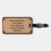 Steampunk - Das Schmierkrümmer Gepäckanhänger (Rückseite horizontal)