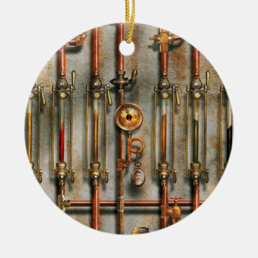 Steampunk - Das Schmierkrümmer Keramik Ornament (Vorne)