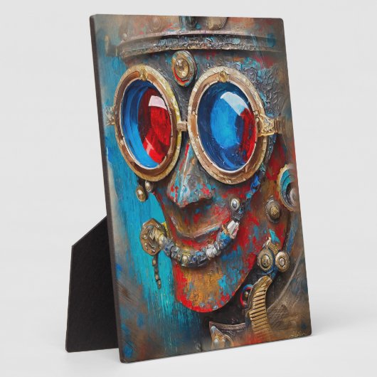 Steampunk Das Zin-Man-Portrait Fotoplatte (Seite)