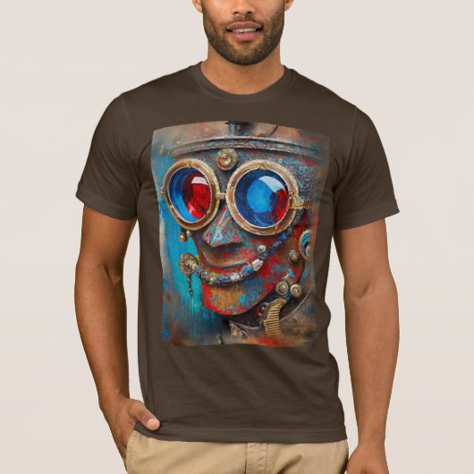 Steampunk Das Zin-Man-Portrait T-Shirt (Vorderseite)