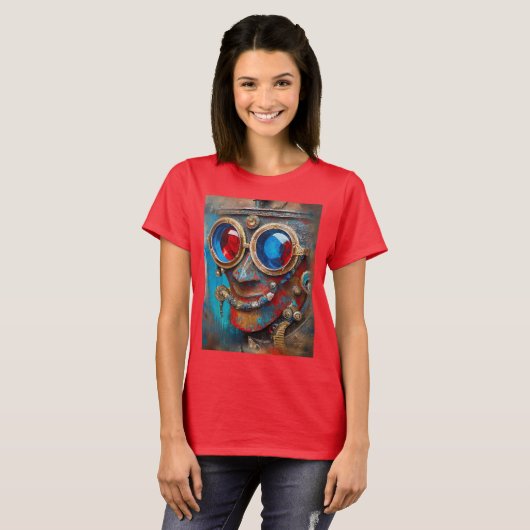 Steampunk Das Zin-Man-Portrait T-Shirt (Vorne ganz)