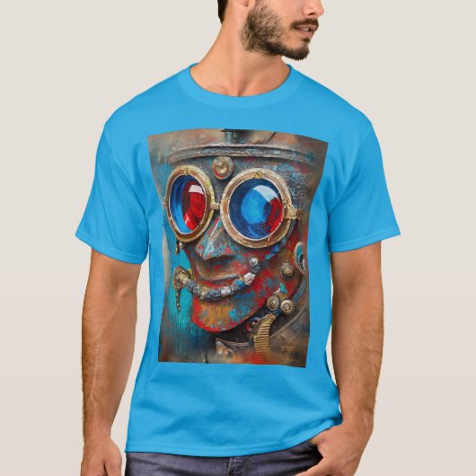 Steampunk Das Zin-Man-Portrait T-Shirt (Vorderseite)
