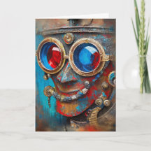 Steampunk Das Zinn-Man-Portrait mit Zitat