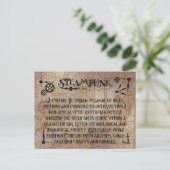 Steampunk-Definition Postkarte (Stehend Vorderseite)