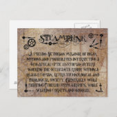 Steampunk-Definition Postkarte (Vorne/Hinten)