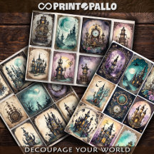 Steampunk-Dekorationselemente für Decopage #1