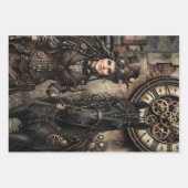 Steampunk-Dekoratives Papier für Frauen (Vorderseite)